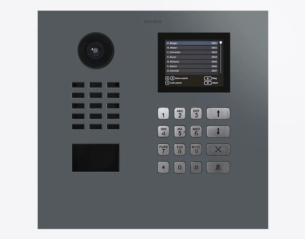 DoorBird IP Intercom Video Door Station D21DKH, Stainless Steel, Display Module, Keypad, RFID - Flush or Surface mount backbox sold separately