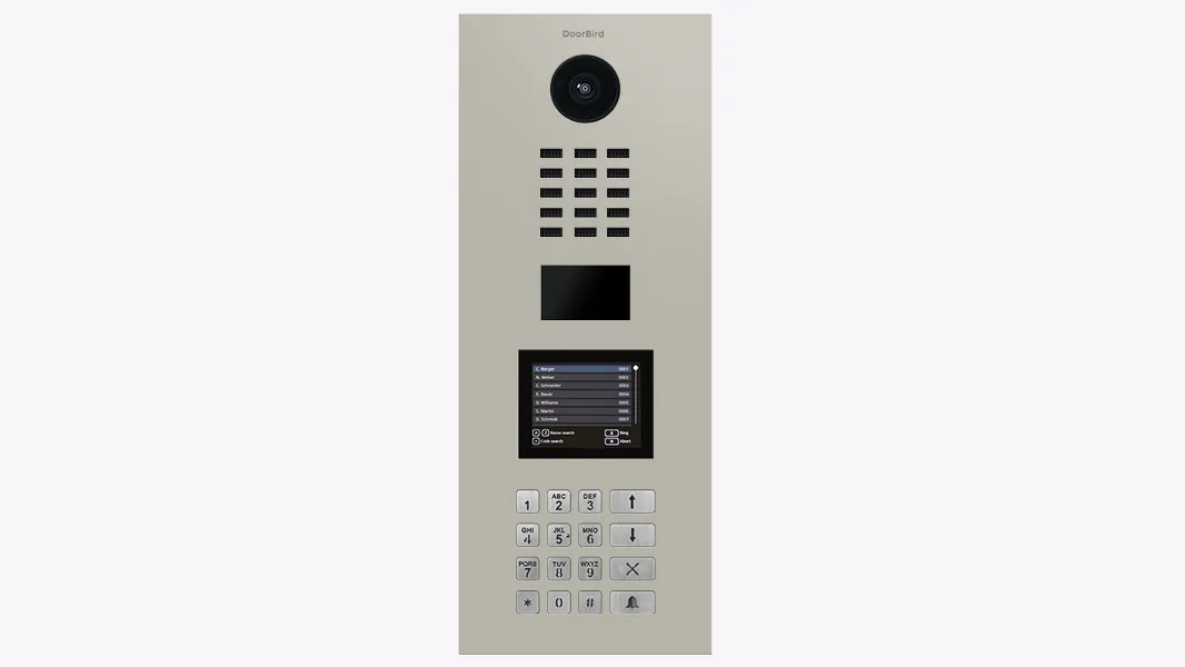 DoorBird IP Intercom Video Door Station D21DKV, Stainless Steel, Display Module, Keypad, RFID - Flush or Surface mount backbox sold separately