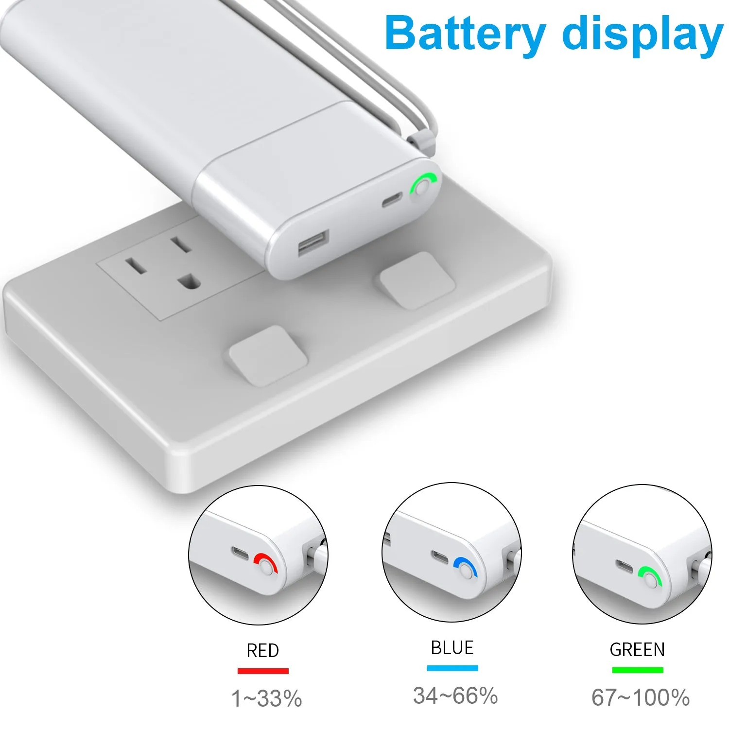 Fast charging Power Bank 20000mah with PD 18W and QC3.0 Quick charger built-in extandable 2 charging cables  total 28.5W Max PB165