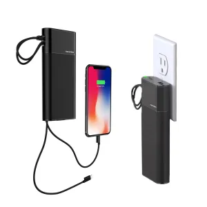 Fast charging Power Bank 20000mah with PD 18W and QC3.0 Quick charger built-in extandable 2 charging cables  total 28.5W Max PB165