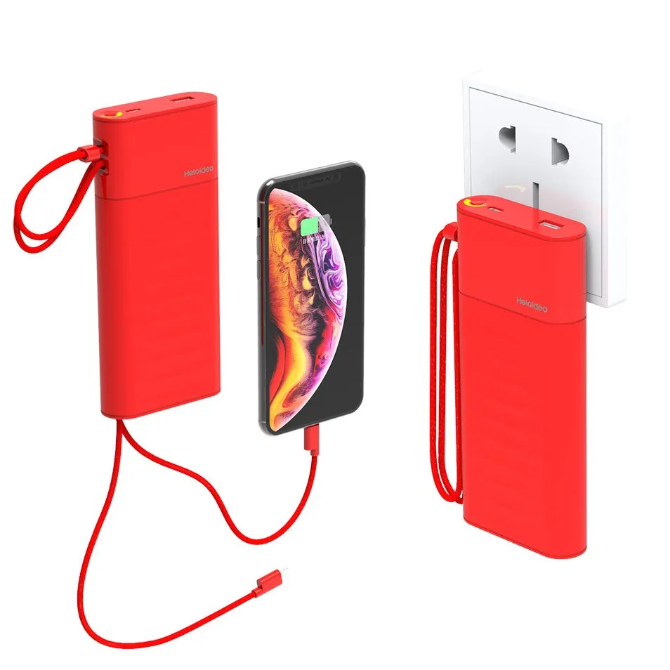 Fast charging Power Bank 20000mah with PD 18W and QC3.0 Quick charger built-in extandable 2 charging cables  total 28.5W Max PB165