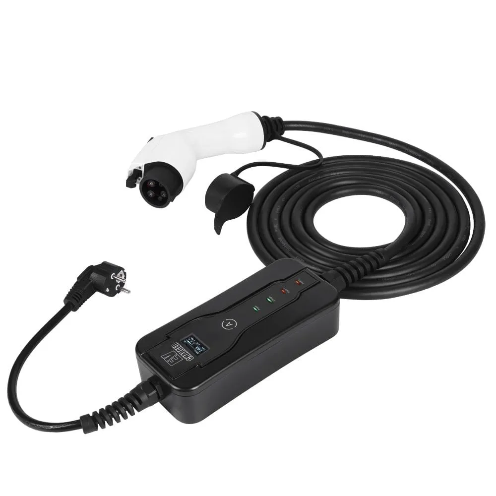 GKFLY 220V Type 1 Portable EV Charger SAE J1772 Level 1 8A 10A 13A 16A Car Charging Stations Smart AC Electric Car Charger