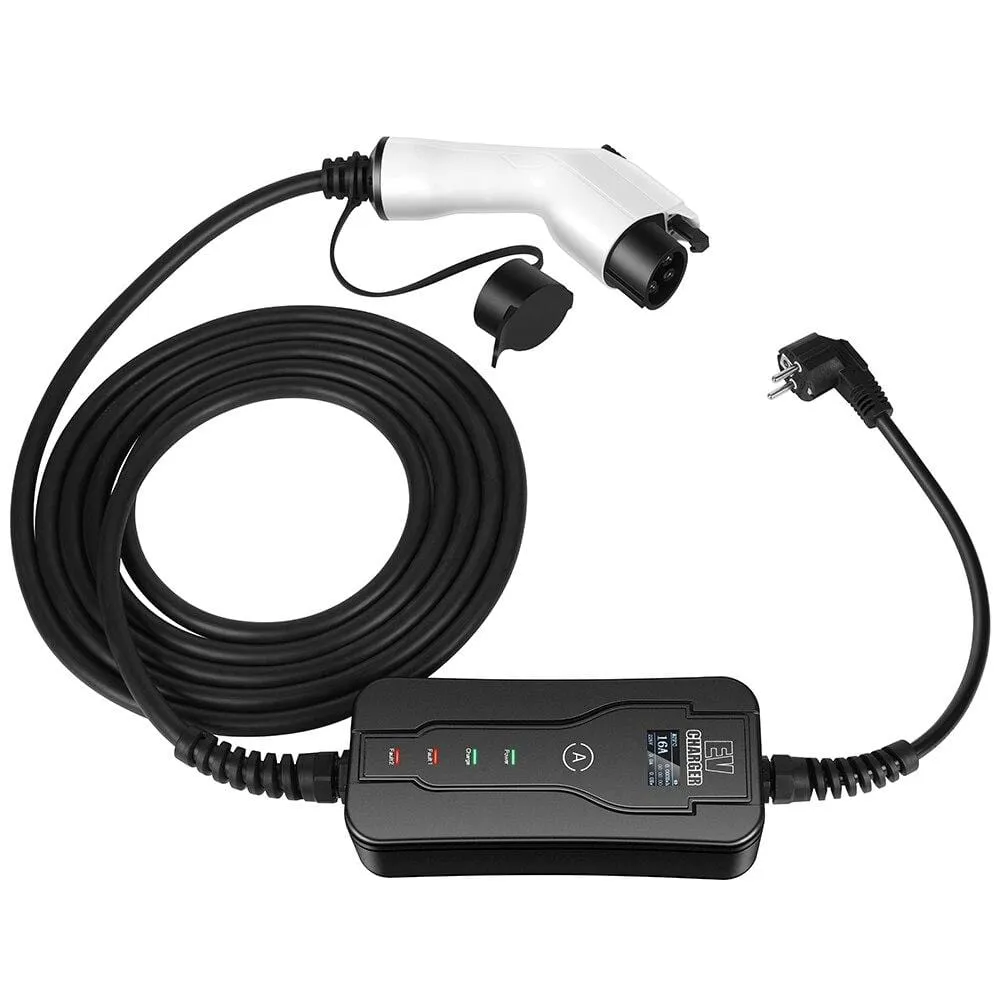 GKFLY 220V Type 1 Portable EV Charger SAE J1772 Level 1 8A 10A 13A 16A Car Charging Stations Smart AC Electric Car Charger