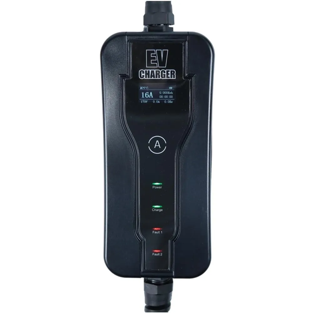 GKFLY 220V Type 1 Portable EV Charger SAE J1772 Level 1 8A 10A 13A 16A Car Charging Stations Smart AC Electric Car Charger