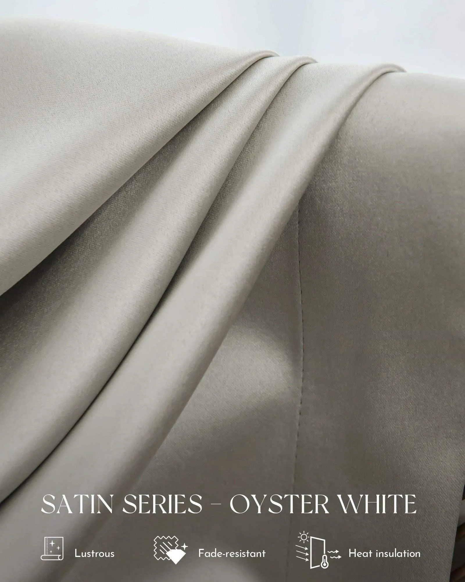 Graywind Rechargeable Smart Curtain | Light Filtering- Satin Series | 40"-220" W