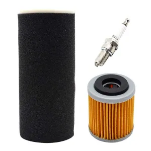 Motorcycle Air Filter & Oil Filter & Spark Plug kit Accessories for Yamaha Wolverine 350 Warrior Raptor Big Bear YFM350X Hunter