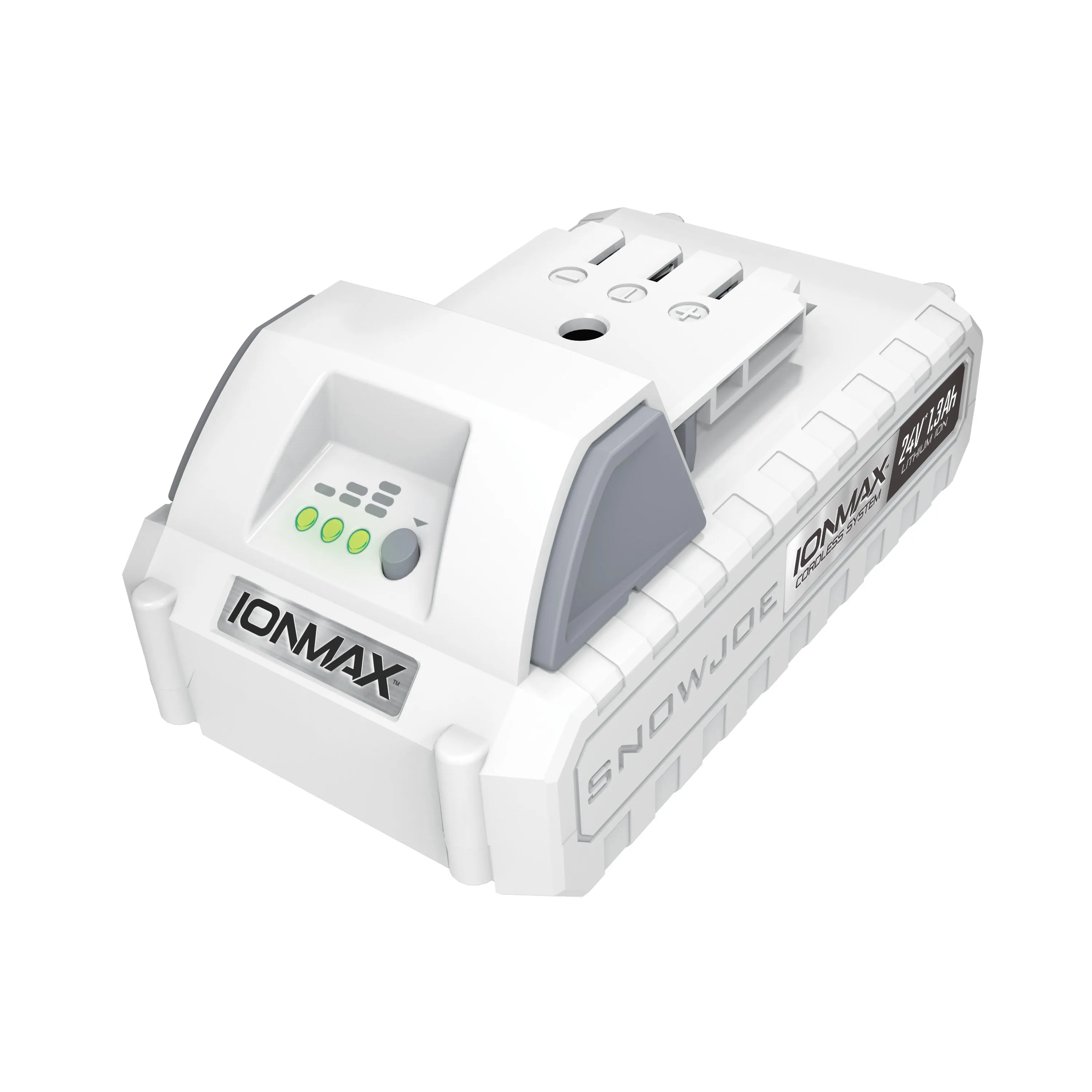 Snow Joe CERTIFIED AUTHENTIC IONMAX 24-Volt* 1.3-Ah Lithium-ION Battery | Universal for all JOE Brands (Sun Joe, Auto Joe, Snow Joe, Power Joe) IONMAX Devices | Battery Management System | 3-Stage LED Display