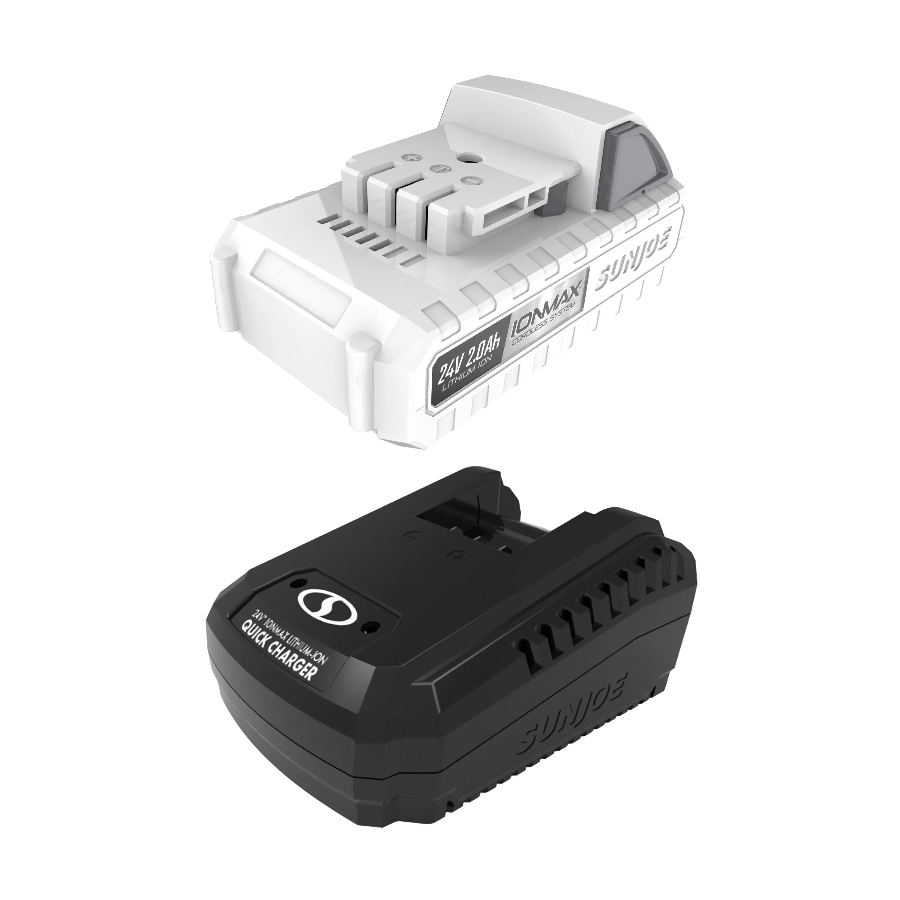 Snow Joe   Sun Joe CERTIFIED AUTHENTIC 24V-2AMP-SK1R 24-Volt* IONMAX Starter Kit | W/ 2.0-Ah Battery   Quick Charger