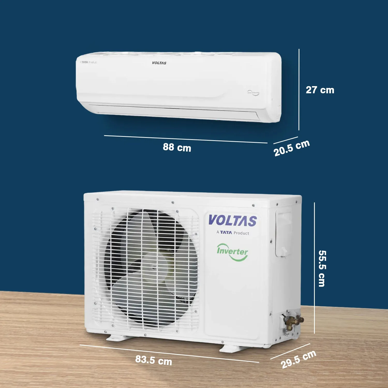 Voltas Adjustable Inverter Split AC, 1.5 Ton, 3 star - 183V Vectra Prime