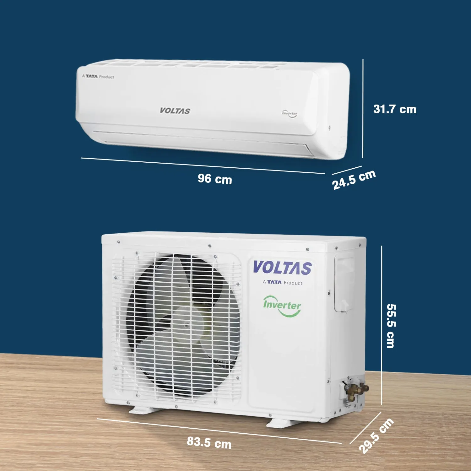 Voltas SmartAir Inverter Split AC, 2 Ton 3 star - 243V Vertis Emerald
